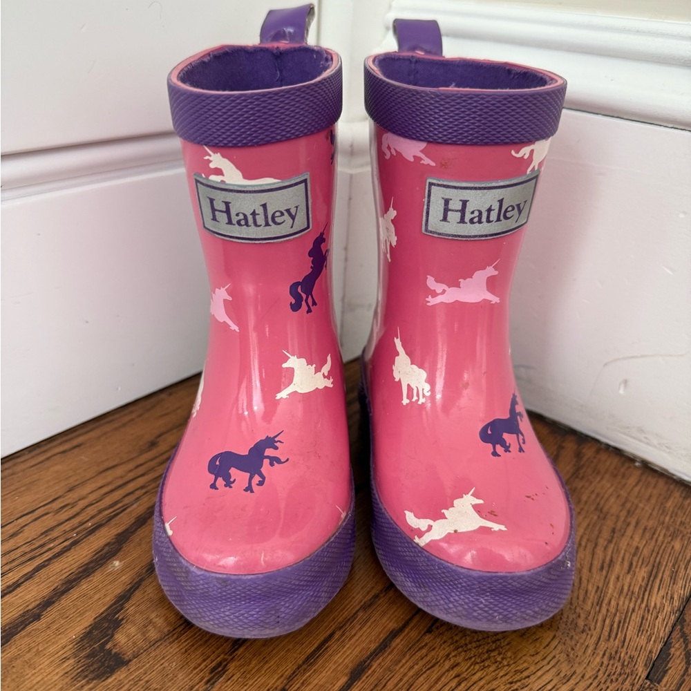 Hatley Toddler Pink and Purple Unicorn Rain Boots